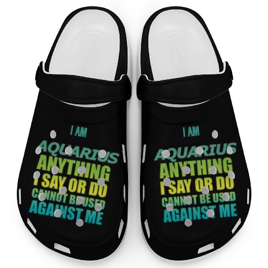 i am AQUARIUS i say or do cannot be used against Clogs