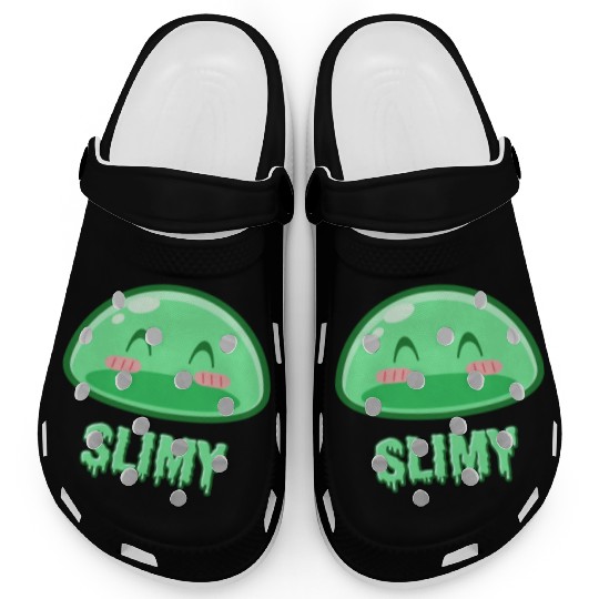 Cute Green Dungeon Slime Monster Weird Anime Clogs