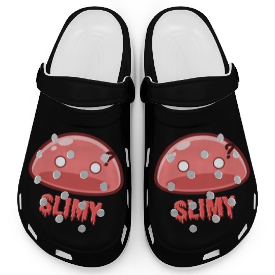 Cute Red Dungeon Slime Monster Weird Anime Clogs