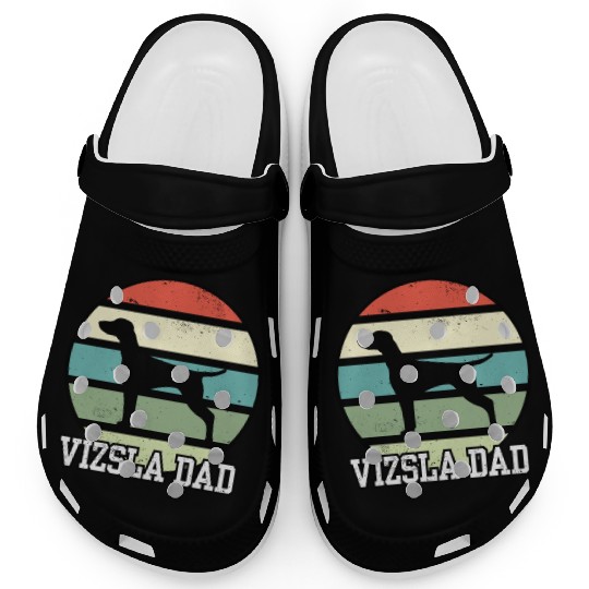 Vizsla Dad I Retro Vizsla Dad Clogs