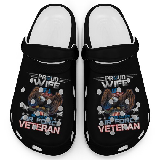 Veteran-Proud Wife Of Us Air Force Veteran Patriot Clogs