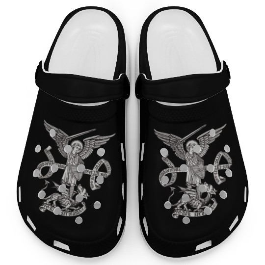 Saint St Michael Catholic Archangel Angel Defender Clogs