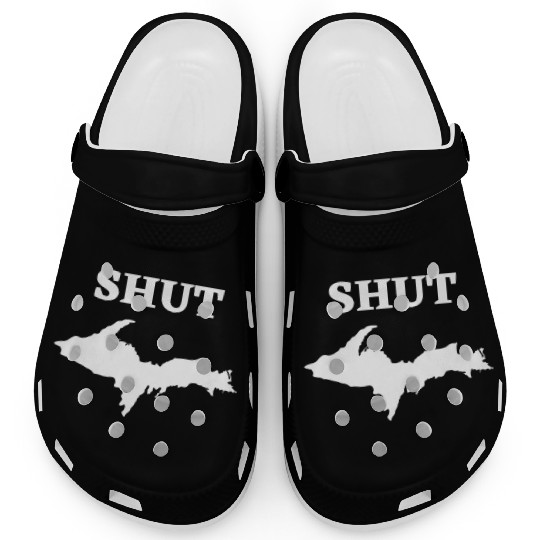 Shut U.P., Upper Peninsula of Michigan Yooper 906 Clogs
