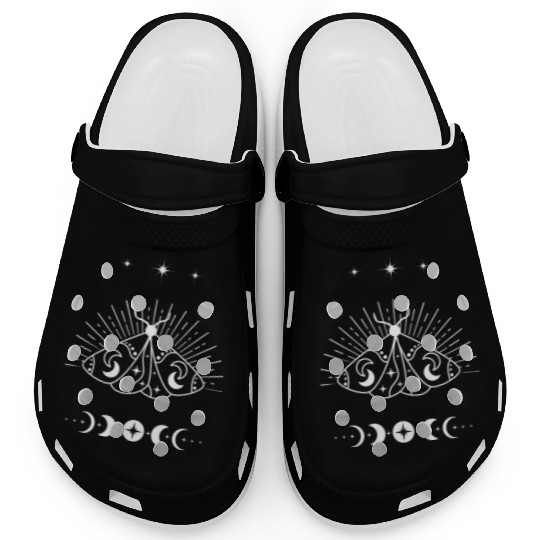 Celestial moth wicca Clogs