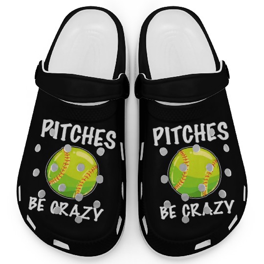 Softball Player Pitcher Pitches Be Crazy Softball Clogs