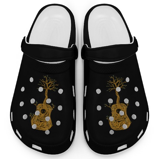 Guitar Tree of Life Nature Guitarist Gift Clogs