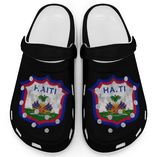 Haiti Crest Design Clogs