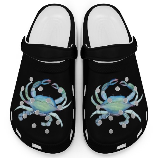 Crab watercolor illustration Clogs