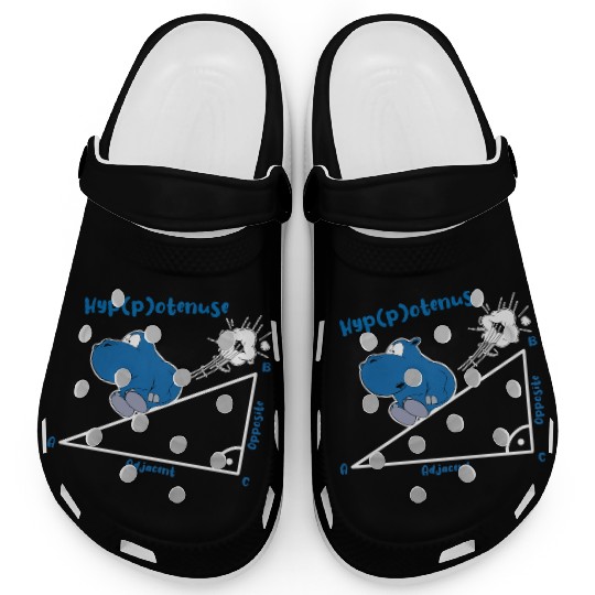 Hyppotenuse highschool funny math hippo Clogs