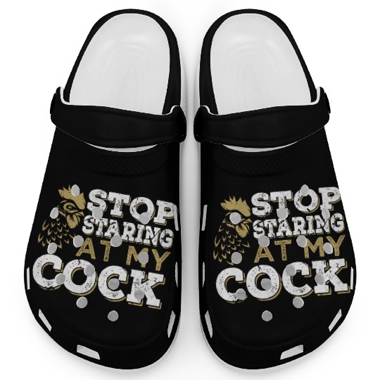 Chicken Cock Penis joke Sexual Clogs