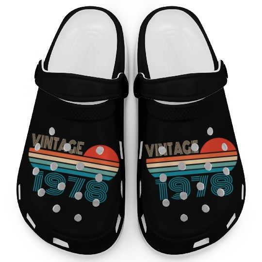 1978 Vintage born in Retro age Birthday gift idea Clogs