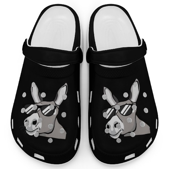 Donkey With Sunglasses House Donkey Farm Animals Clogs
