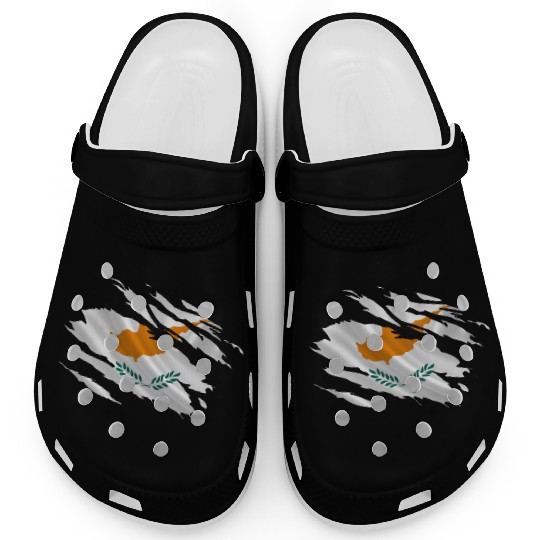 Cyprus Ripped Flag Clogs