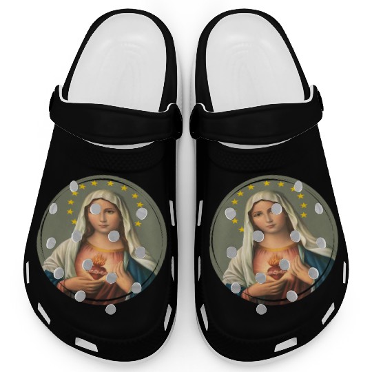 Virgin mary madonna maria ave maria catholic bibel Clogs