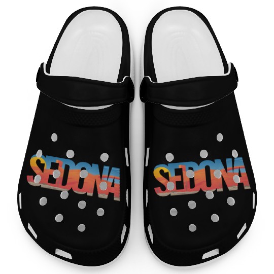 Sedona Arizonna Scenic Typography Clogs