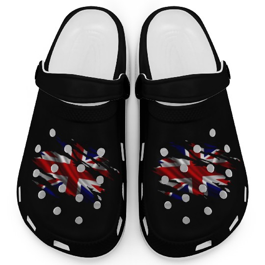 United Kingdom Ripped Flag Clogs