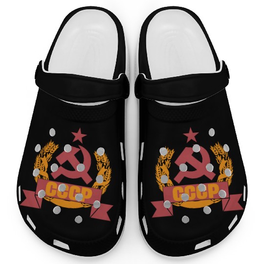 USSR coat of arms Soviet Union Russia gift Clogs