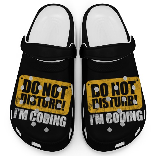 Do Not Disturb I'm Coding Vintage, Programmer Clogs