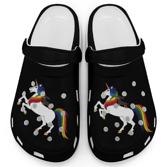 Black Dachshund Clogs