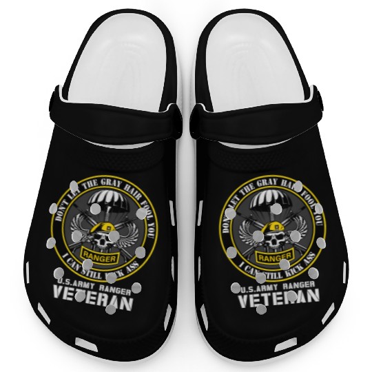 US Army Ranger Army Dad Military Veterans Day Clogs