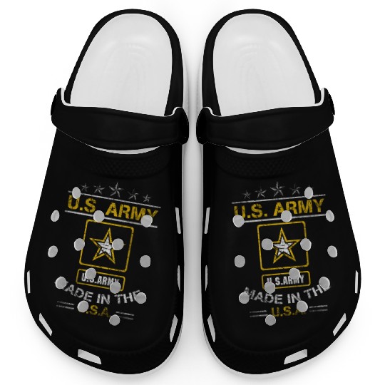 US Army Veteran Army Dad Military Veterans Day Clogs