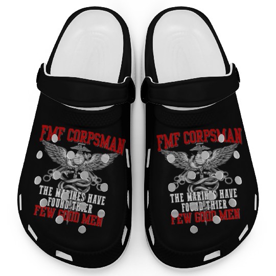FMF Devil US Navy Corpsman DOC Badass Army Veteran Clogs