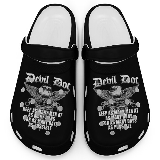 Devil Doc US Navy Corpsman Badass Army Veteran Clogs