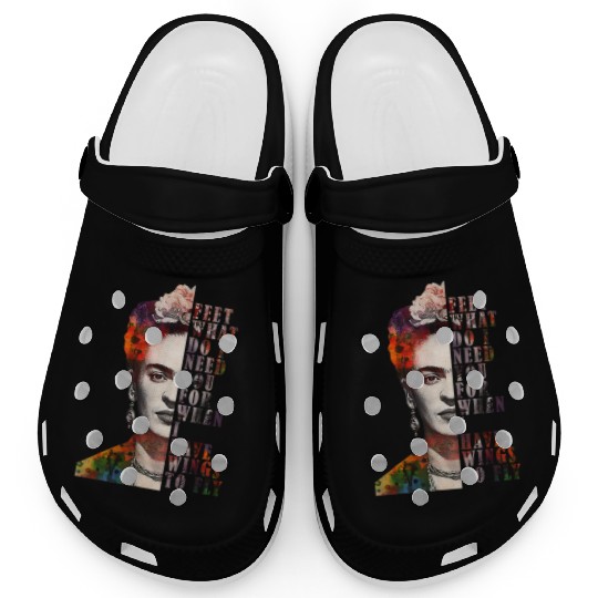 I Have Wing To Fly Frida Kahlo Women Empower 4666 Clogs