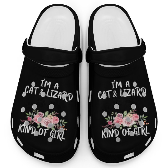 I Am Cat & Lizard Kind Of Girl Paws Clogs