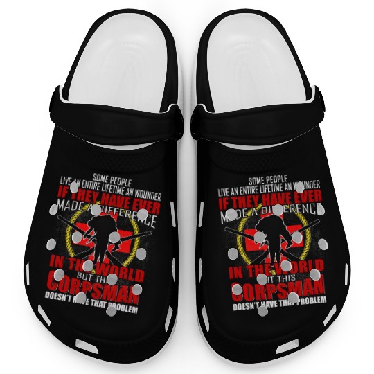 Devil US Navy Corpsman DOC Badass Army Veteran Clogs