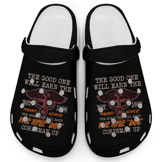 DOC Devil US Navy Corpsman Badass Army Veteran Clogs