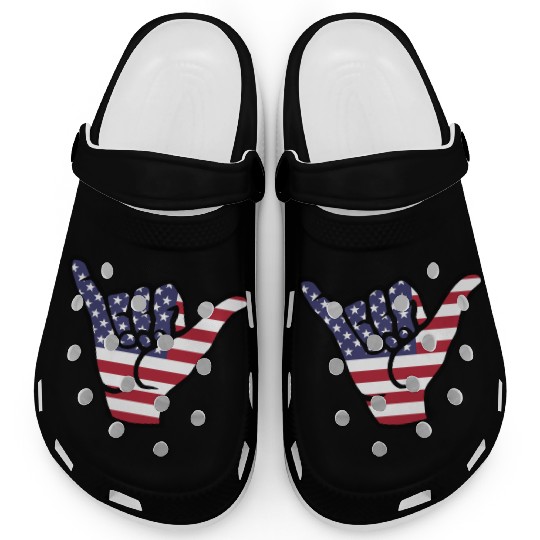 USA flag Shaka Clogs
