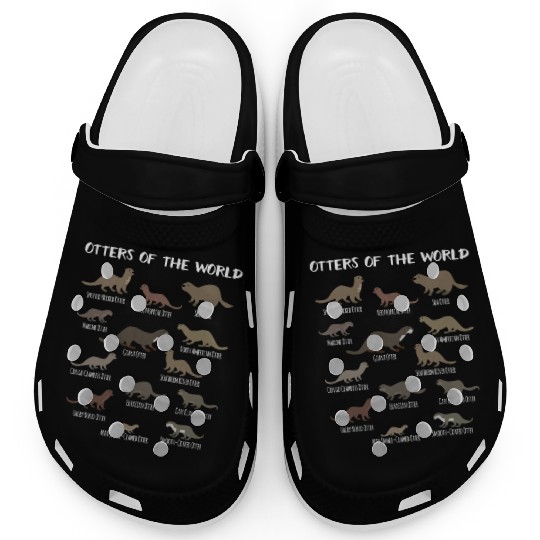 Otters Of The World Sea Otter Giant Otter Educatio Clogs