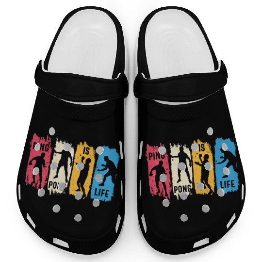 Ping Pong Lovers - Table Tennis - Ping Pong Saying Clogs