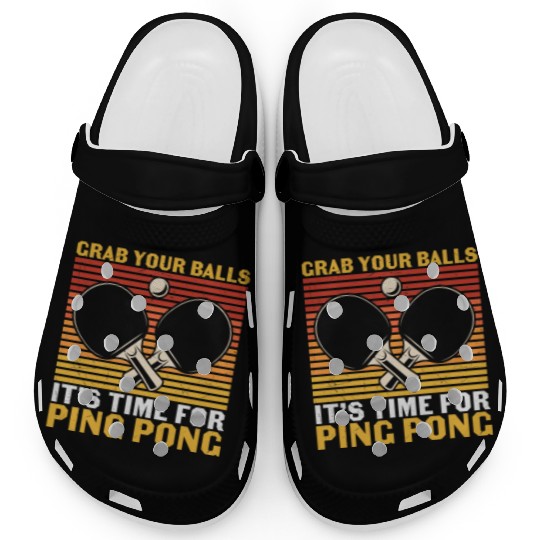 Ping Pong Lovers - Table Tennis - Ping Pong Saying Clogs