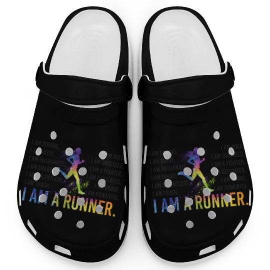 I Am A Runner Running Lady Clogs