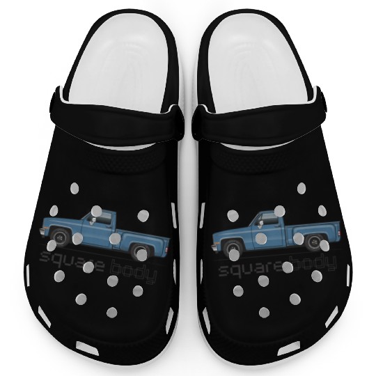 Square Body Blue Clogs