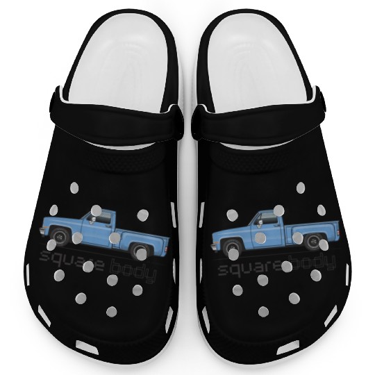 Square Body Light Blue Clogs