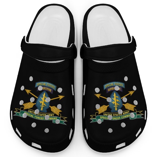 Army US Army Special Forces Command SSI Clogs