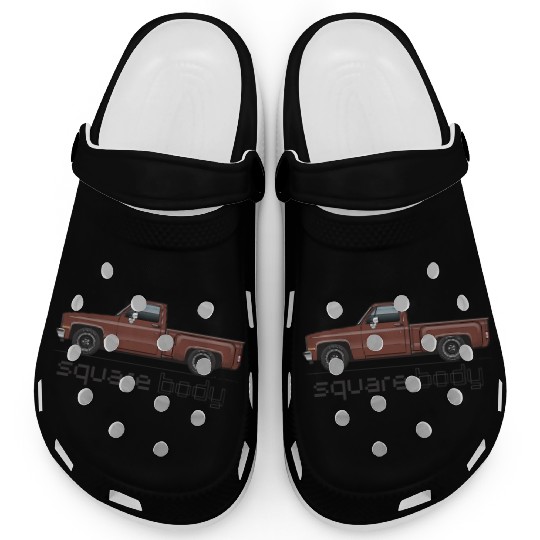 Square Body Dark Brown Clogs