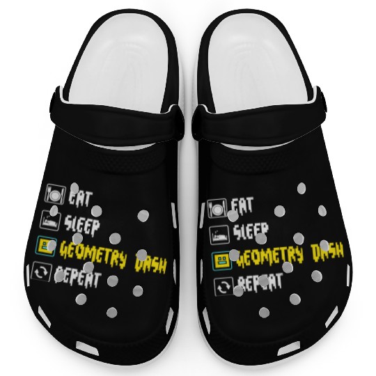 Eat sleep geometry dash repeat retro Jumper Repeat Clogs