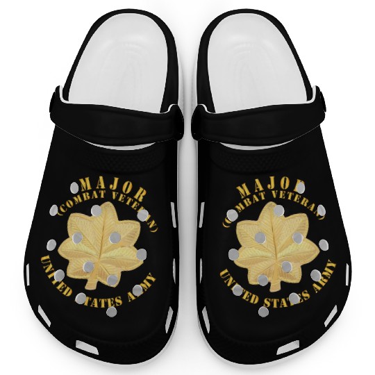 Army Major MAJ Combat Veteran V1 Clogs