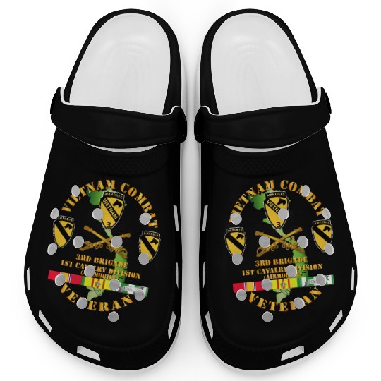 Army Vietnam Combat Cavalry Veteran w Support Brig Clogs