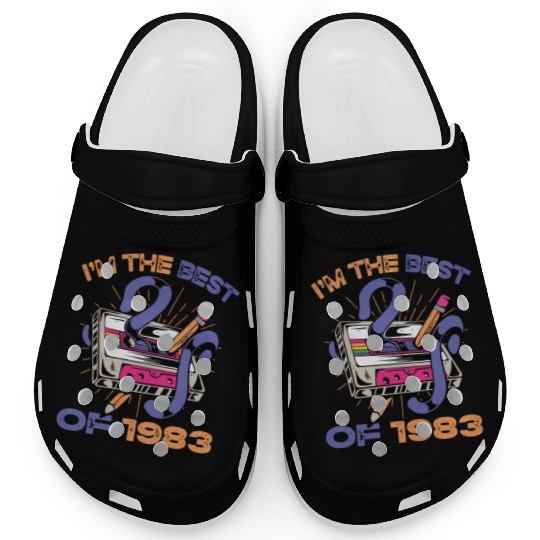I'm the best of 1983 Vintage Cassette Tape Retro Clogs