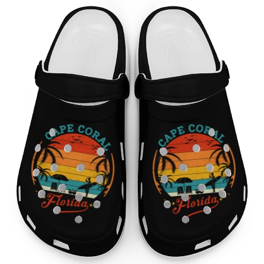 Cape Coral Est.1973 Vintage Florida summer Gift Clogs
