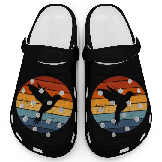 Retro Hummingbird Clogs For Hummingbird Lover