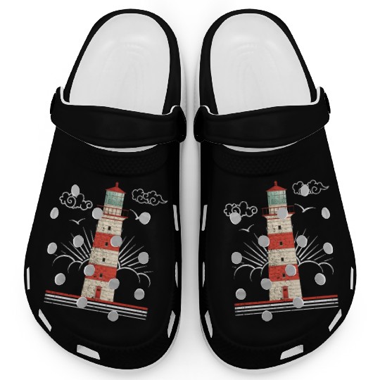 sea vacation gift seagulls coast lighthouse Clogs