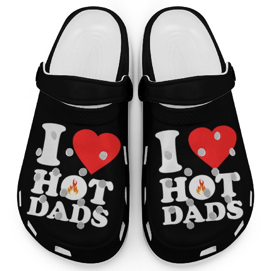 I Love Hot Dads Clogs