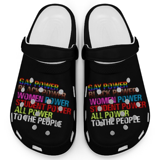 Gay Power Black Power Women Power LGBTQ Gay Pride Clogs