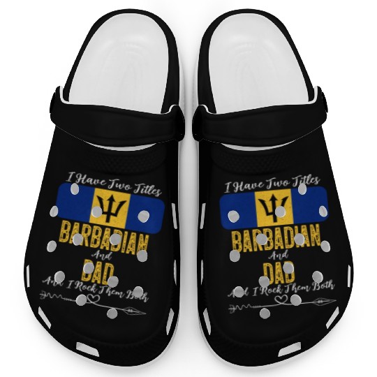 Barbadian Dad Barbados Flag Sunglasses Clogs